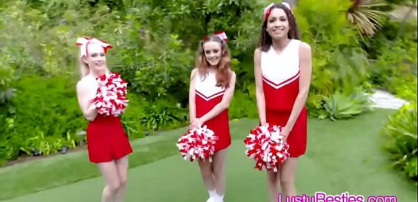  Garden foursome with cheerleader girlfriends